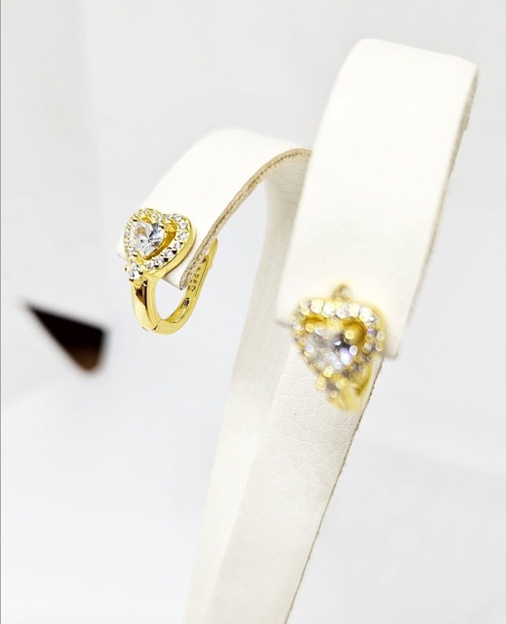 Naušnice - Srebro 925 + 14k pozlata - 1 cm - Slika 2