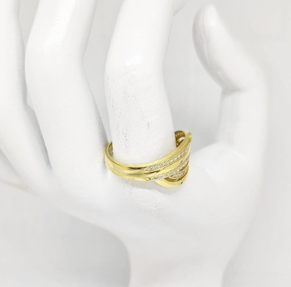 Prsten - Srebro 925 + 14k pozlata - 23 mm - Slika 2