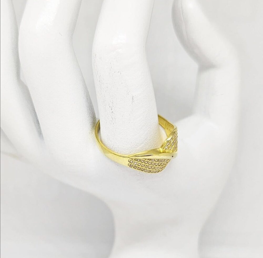 Prsten - Srebro 925 + 14k pozlata - 29 mm - Slika 2