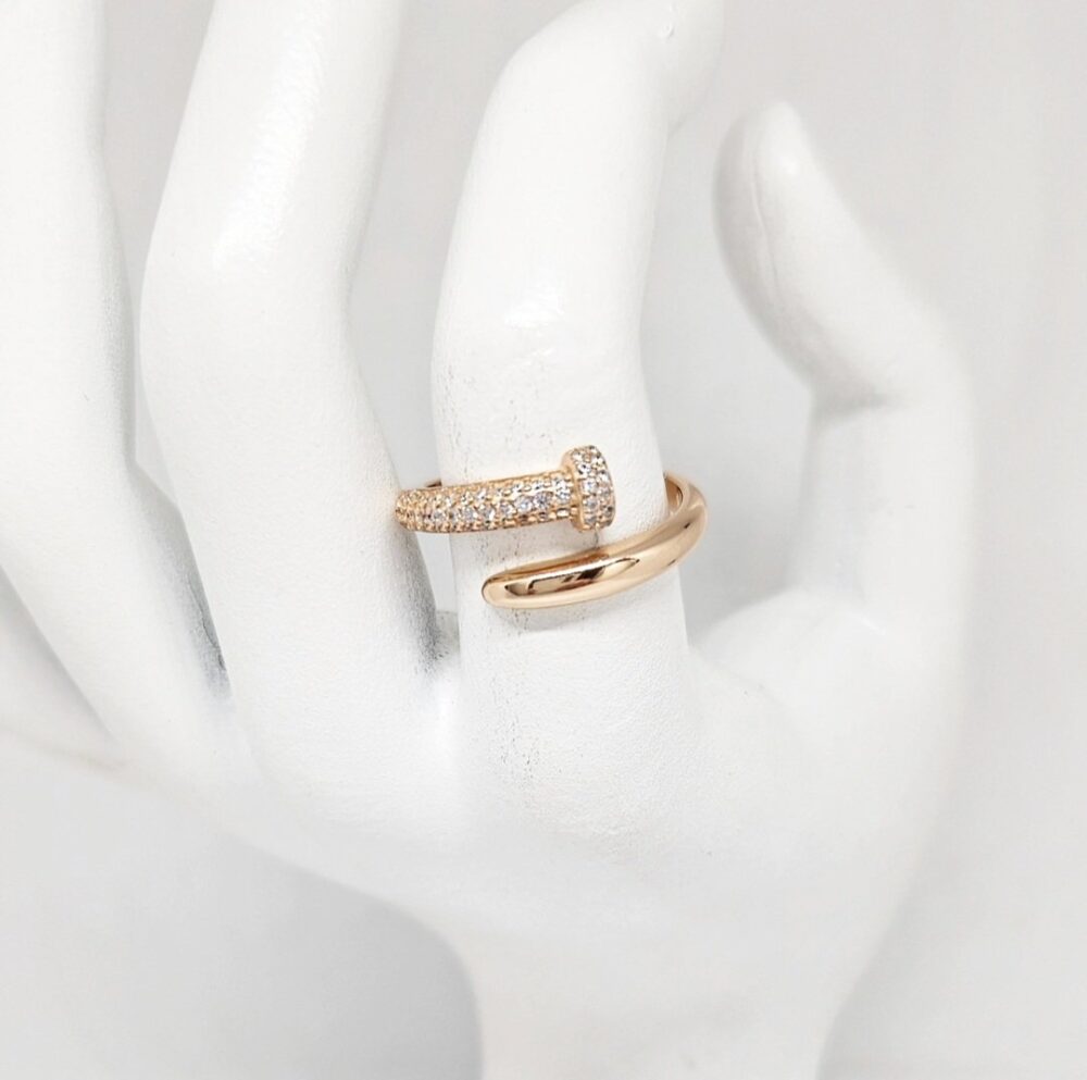 Prsten - Srebro 925 + Rose gold pozlata - Podesiv