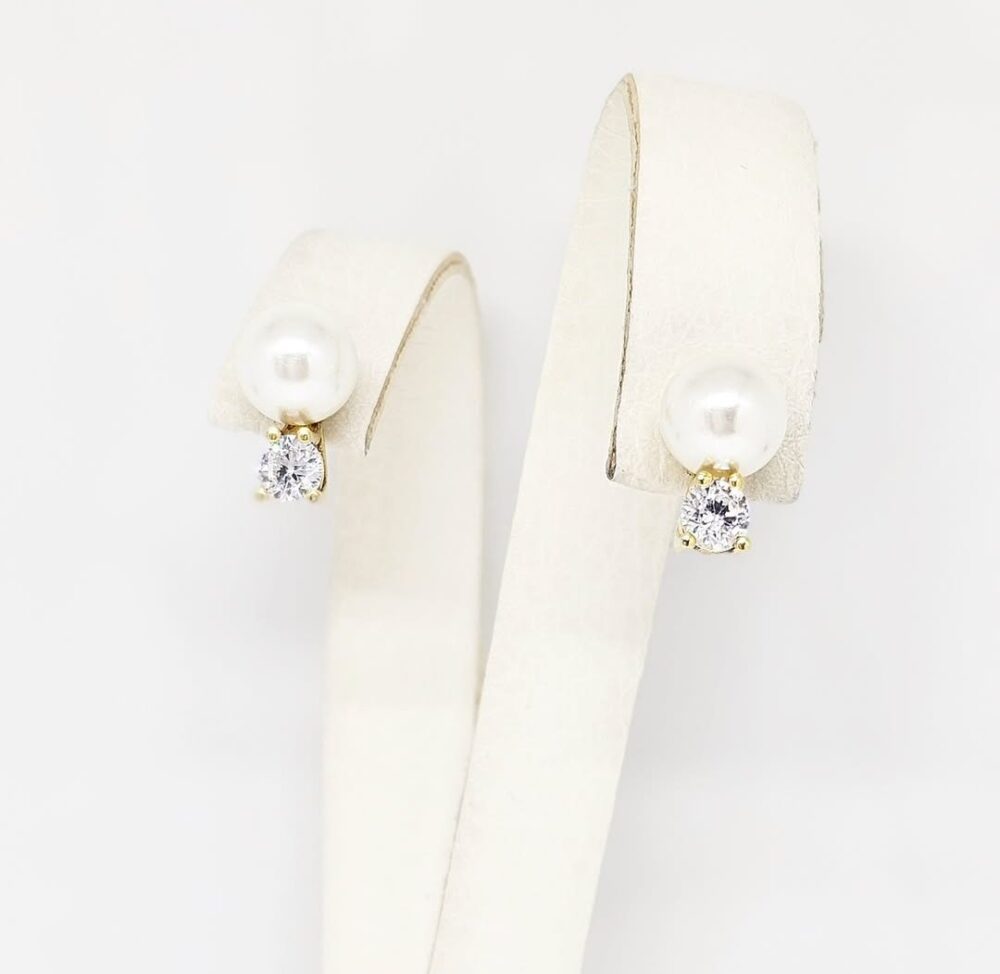 Minđuše - Srebro 925 + 14k pozlata - 1,2 cm