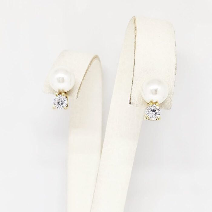 Minđuše - Srebro 925 + 14k pozlata - 1,2 cm