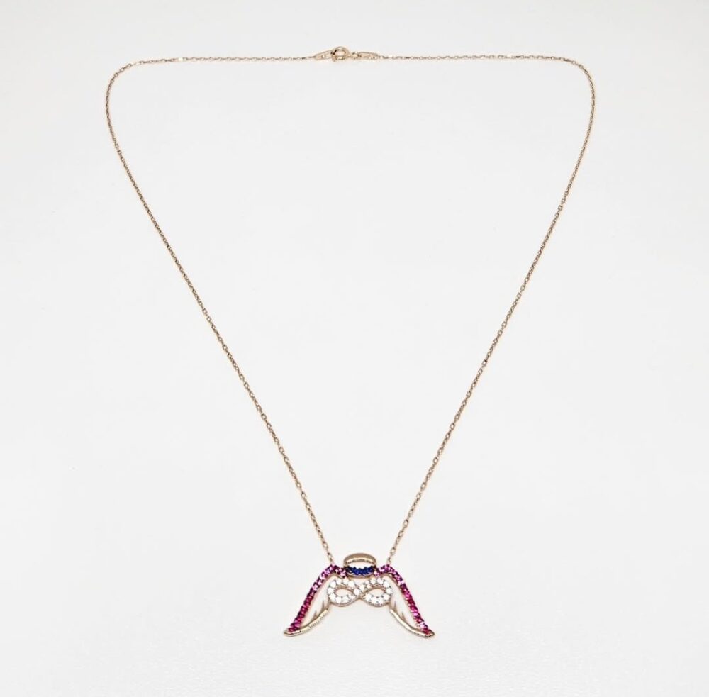 Ogrlica - Srebro 925 + Rose gold pozlata - 40 cm - Slika 2