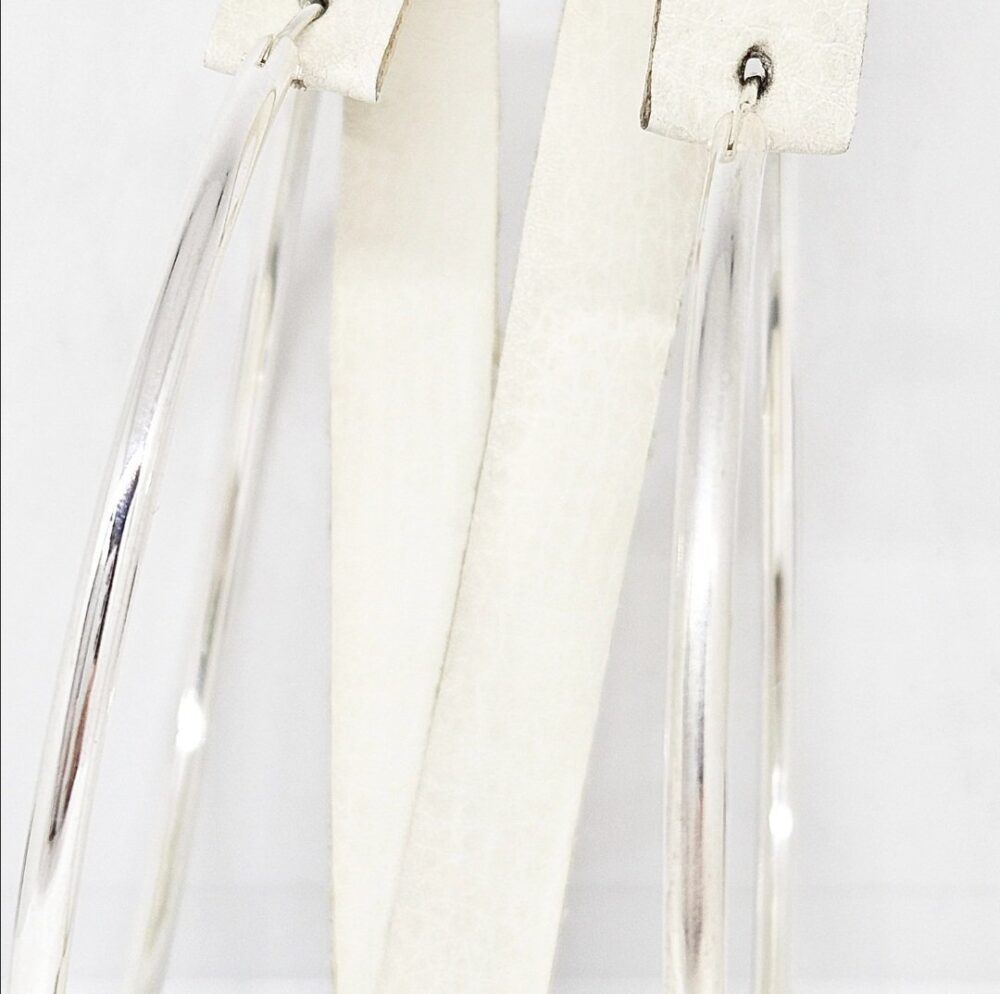 Naušnice halke - Srebro 925 - 7,4 cm