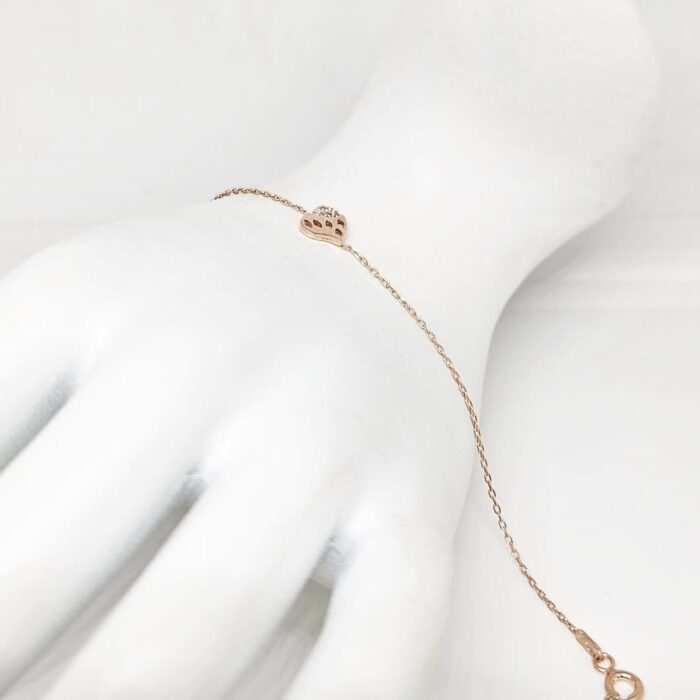 Narukvica - Srebro 925 + Rose gold pozlata - 16 - 18 cm