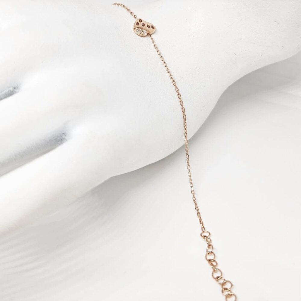 Narukvica - Srebro 925 + Rose gold pozlata - 16 - 18 cm - Slika 2