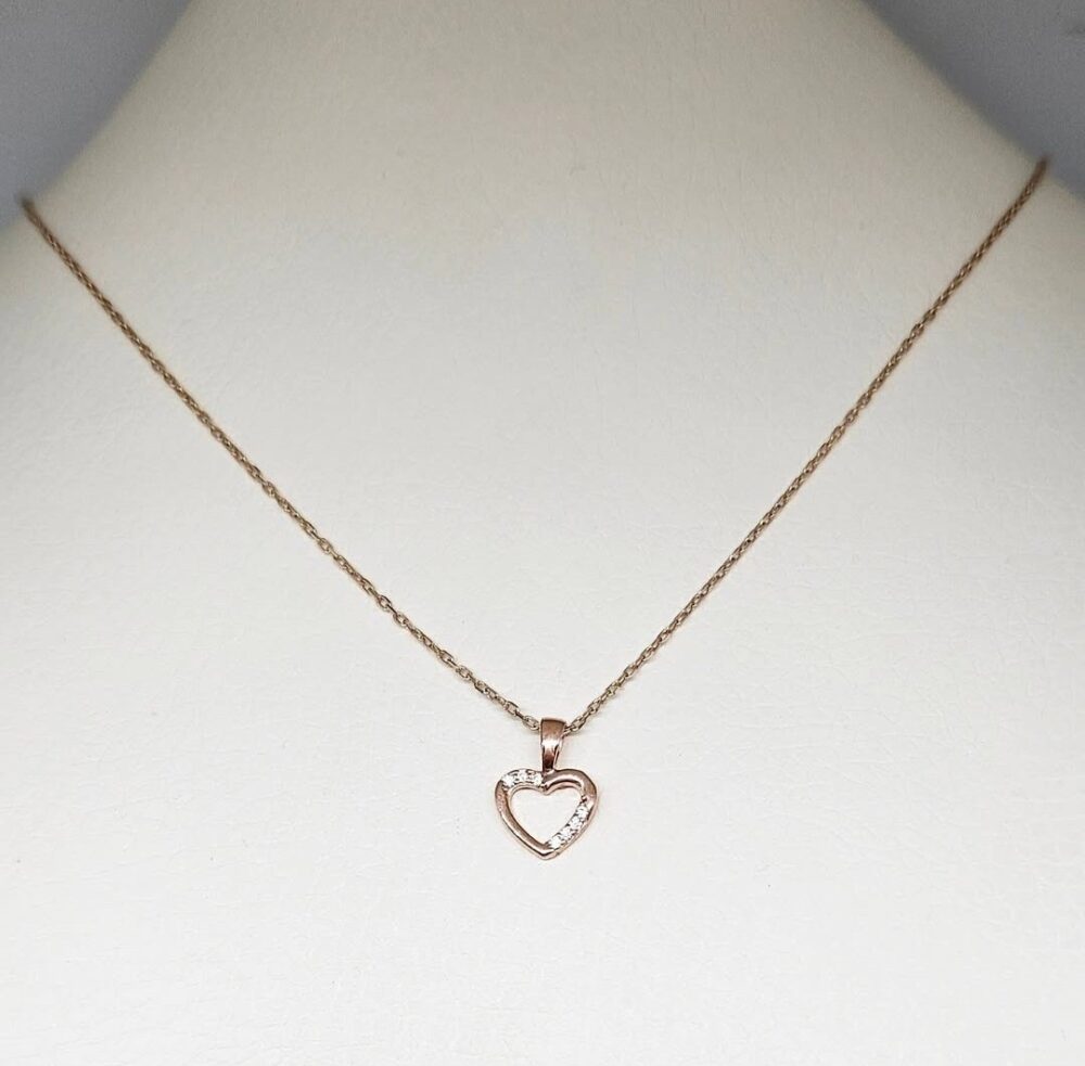 Ogrlica - Srebro 925 + Rose gold pozlata - 42 - 44 cm
