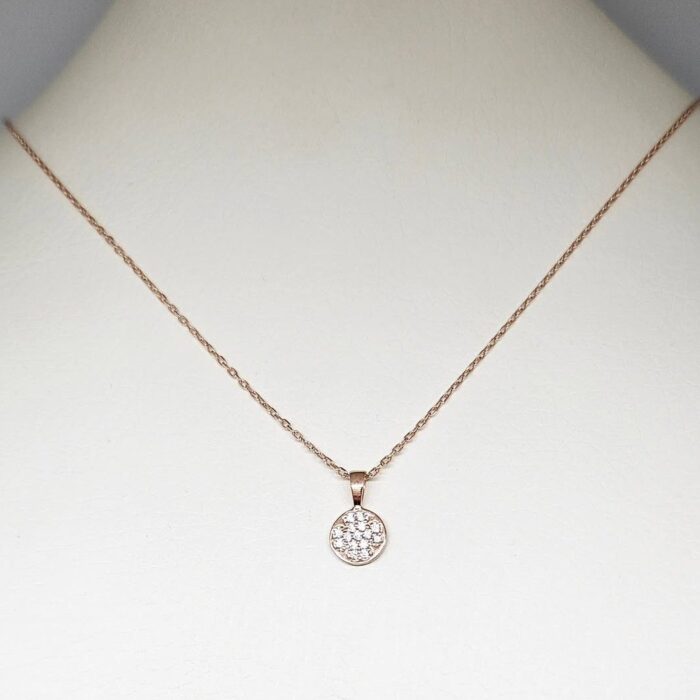 Ogrlica - Srebro 925 + Rose gold pozlata - 42 - 44 cm