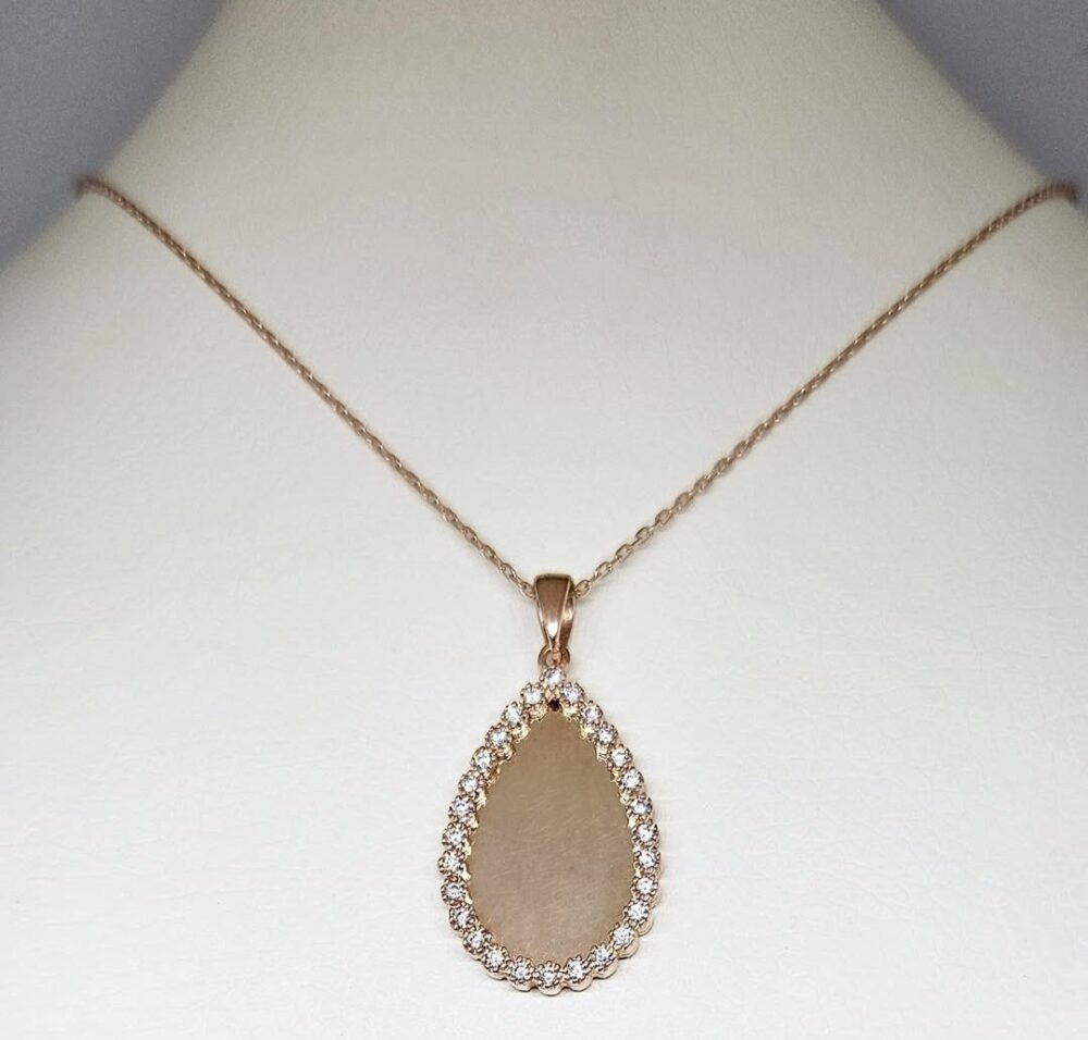 Ogrlica - Srebro 925 + Rose gold pozlata - 42 - 44 cm
