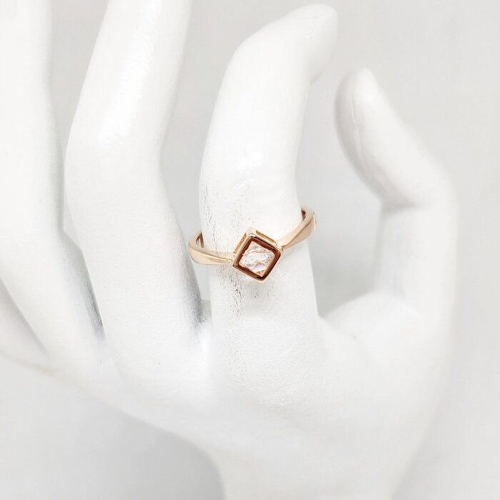 Prsten - Srebro 925 + Rose gold pozlata - 14 mm