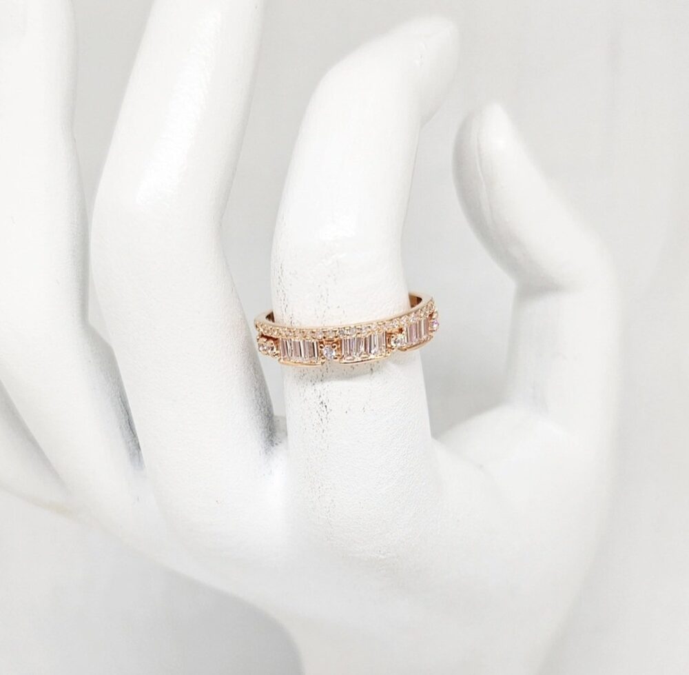 Prsten - Srebro 925 + Rose gold pozlata - 15 mm