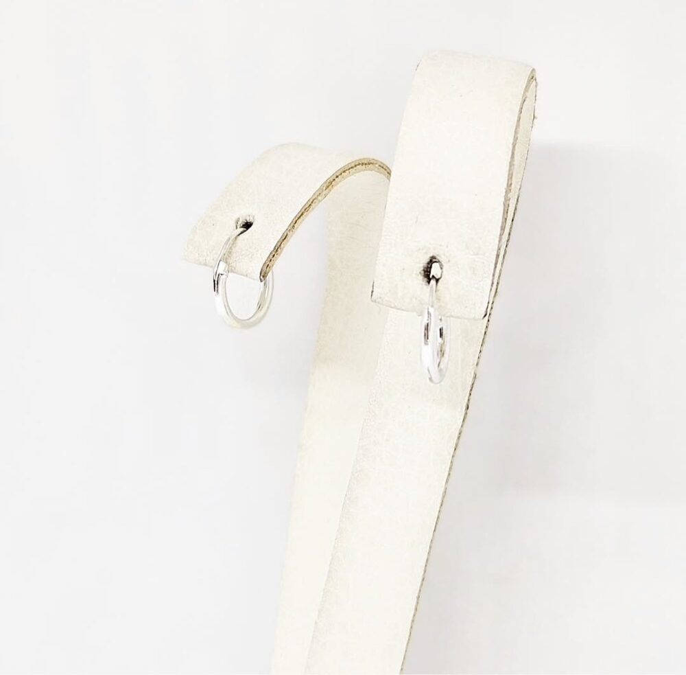 Naušnice halke - Srebro 925 - 1 cm - Image 2