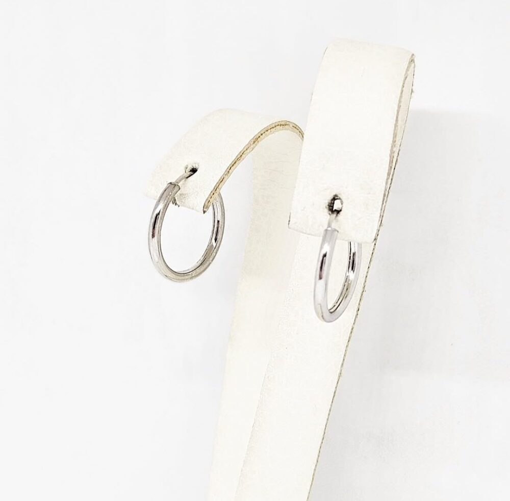 Naušnice halke - Srebro 925 - 1,5 cm - Slika 2