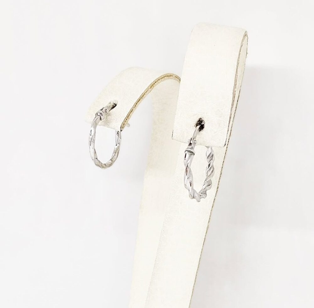 Naušnice halke - Srebro 925 - 1,3 cm - Slika 2