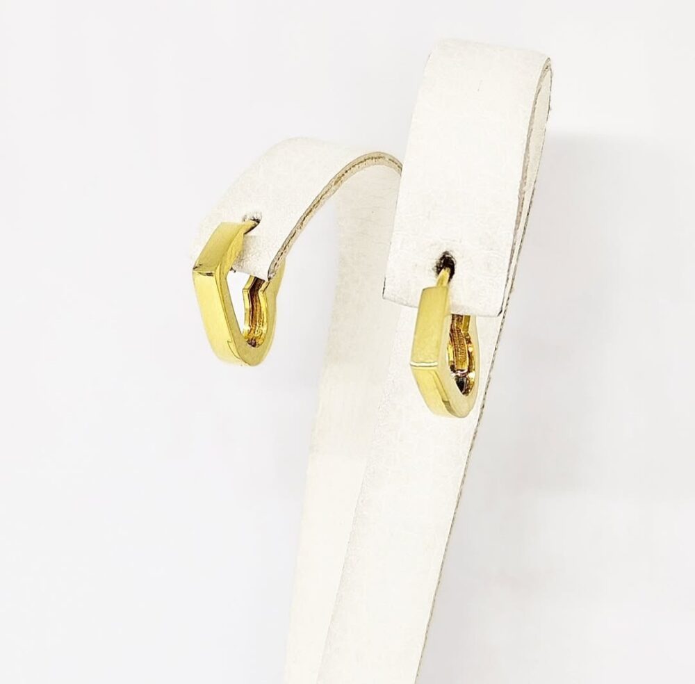 Naušnice halke - Srebro 925 + 14k pozlata - 1,3 cm - Slika 2