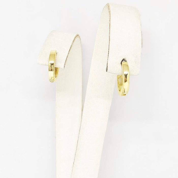 Naušnice halke - Srebro 925 + 14k pozlata - 1 cm