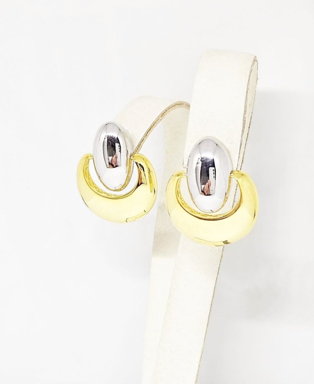 Minđuše - Srebro 925 + 14k pozlata - 2,3 cm - Slika 2