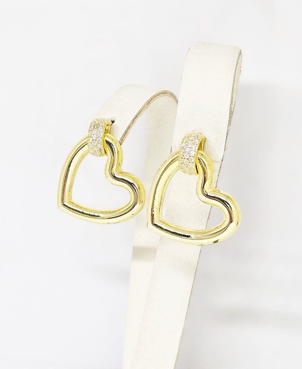 Minđuše - Srebro 925 + 14k pozlata - 2,3 cm - Slika 2