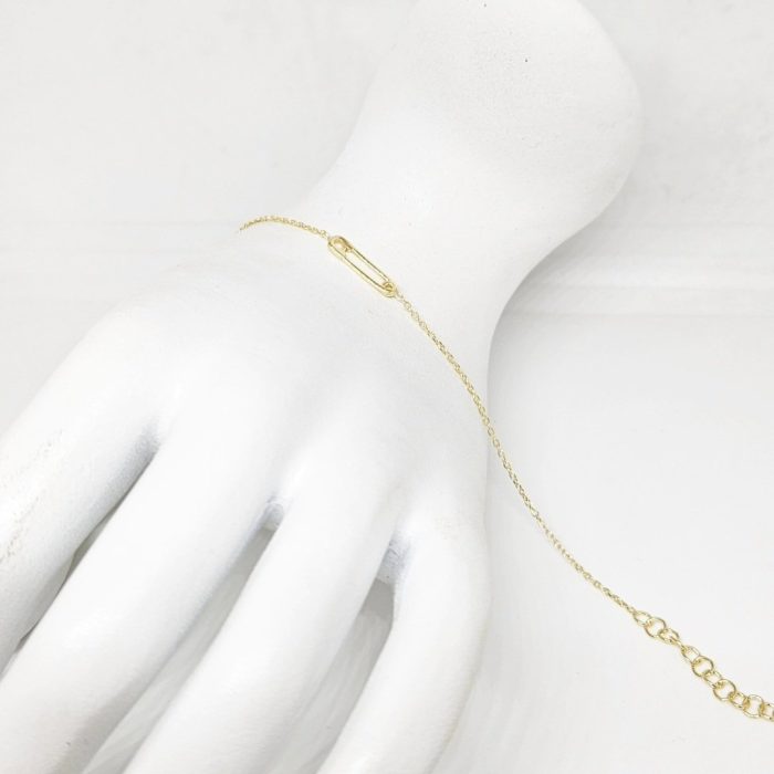 Narukvica - Srebro 925 + 14k pozlata - 17 - 20 cm