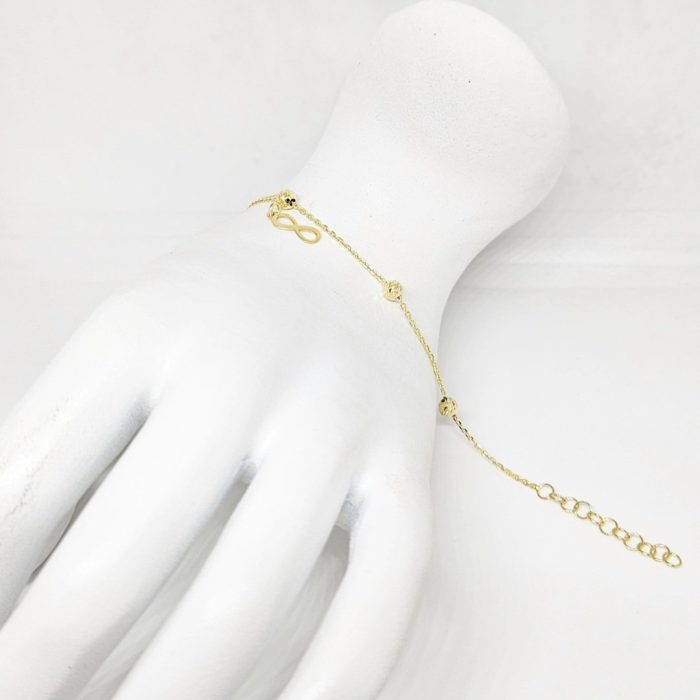 Narukvica - Srebro 925 + 14k pozlata - 17 - 20 cm