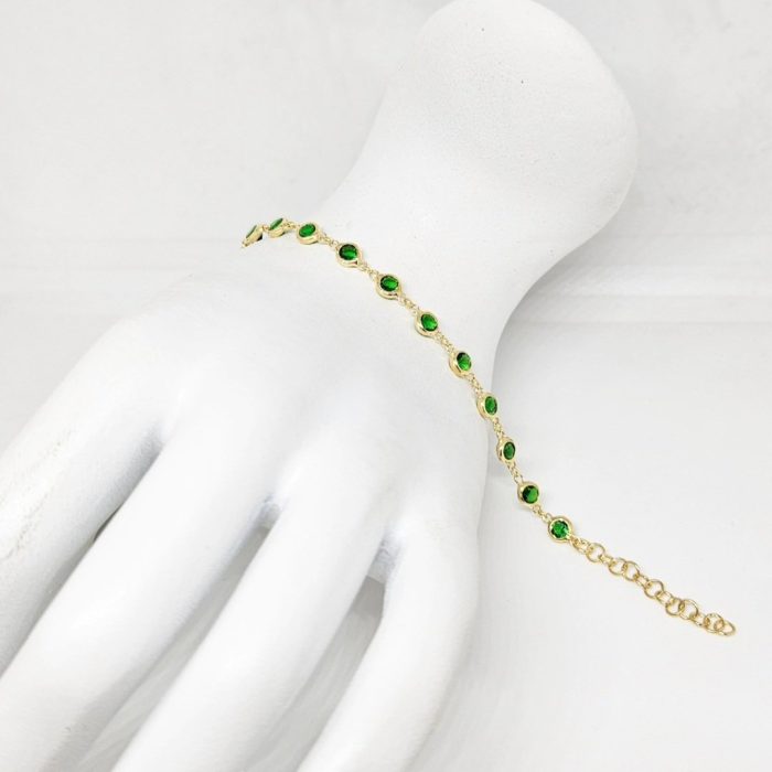 Narukvica - Srebro 925 + 14k pozlata - 17 - 20 cm