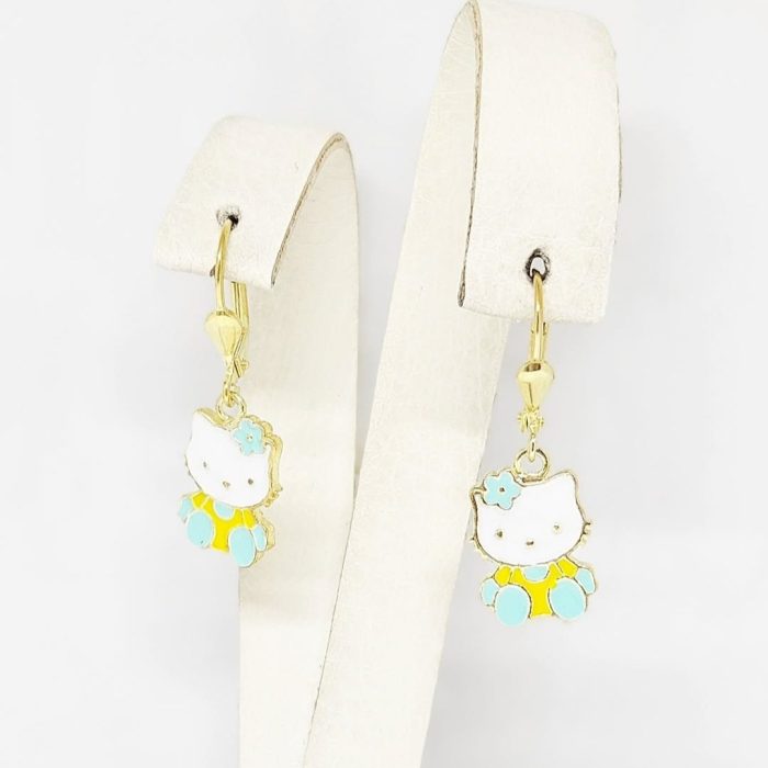 Naušnice - Srebro 925 + 14k pozlata - 2,4 cm