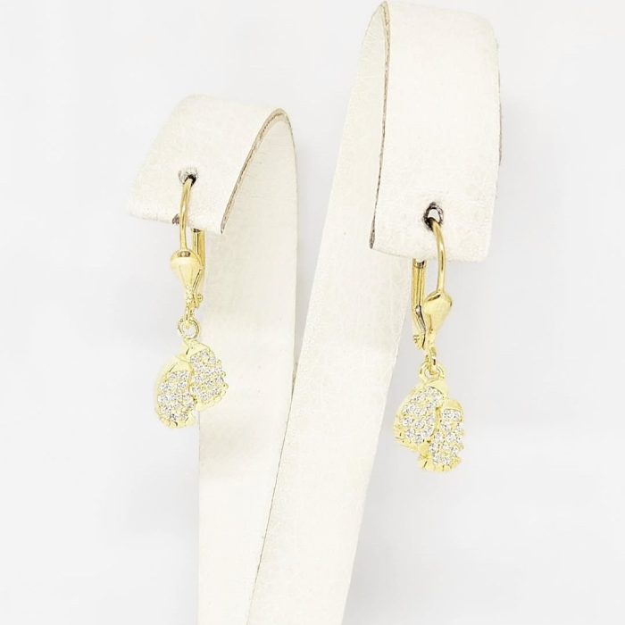 Naušnice - Srebro 925 + 14k pozlata - 2,4 cm