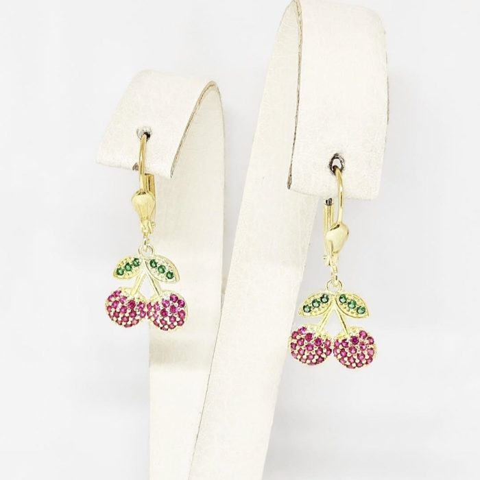 Naušnice - Srebro 925 + 14k pozlata - 2,4 cm