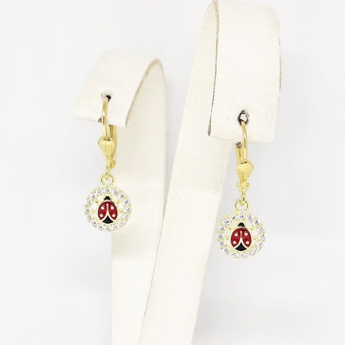 Naušnice - Srebro 925 + 14k pozlata - 2,4 cm