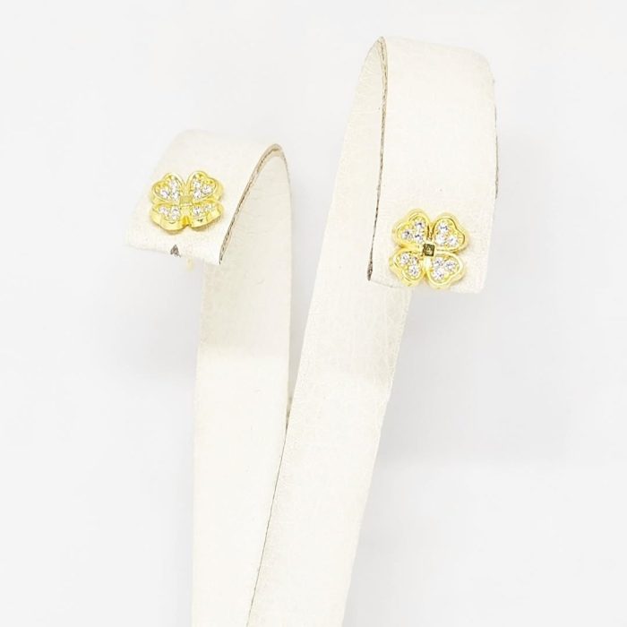 Naušnice - Srebro 925 + 14k pozlata - 1 cm