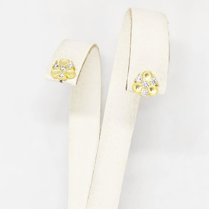 Naušnice - Srebro 925 + 14k pozlata - 1 cm