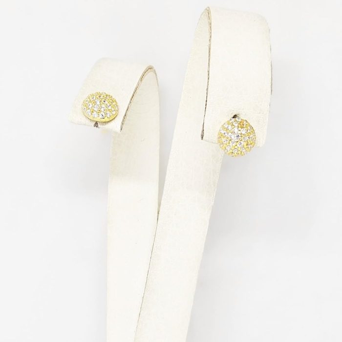 Naušnice - Srebro 925 + 14k pozlata - 1 cm