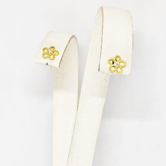 Naušnice - Srebro 925 + 14k pozlata - 1 cm