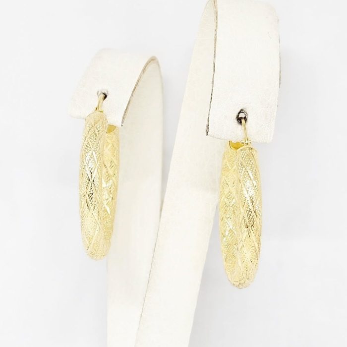 Naušnice - Srebro 925 + 14k pozlata - 2,7 cm