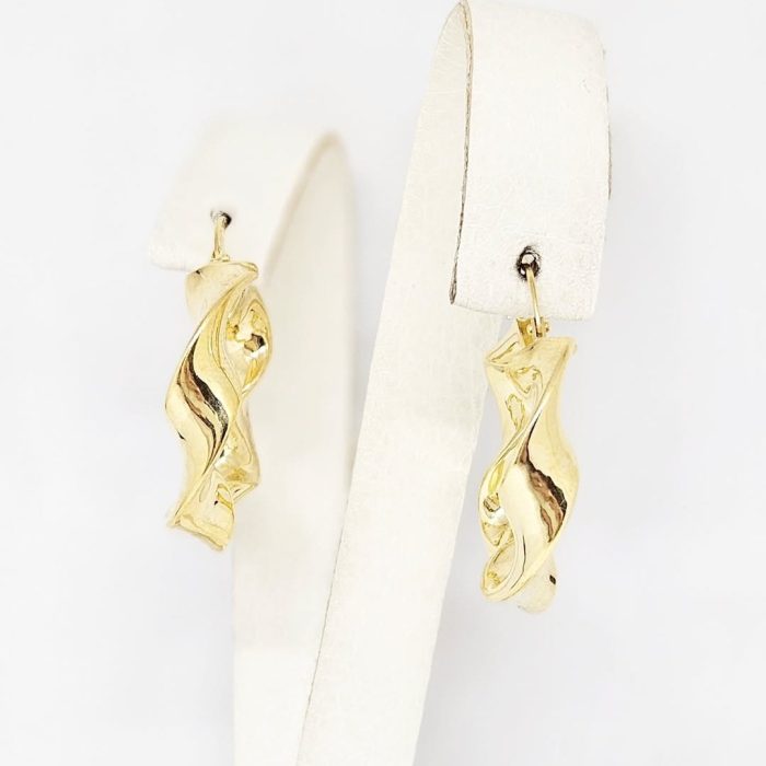 Naušnice - Srebro 925 + 14k pozlata - 2,4 cm