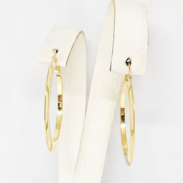 Naušnice - Srebro 925 + 14k pozlata - 3,1 cm