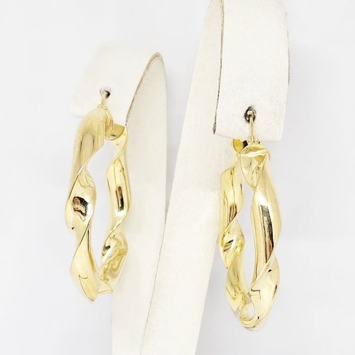 Naušnice - Srebro 925 + 14k pozlata - 3,3 cm