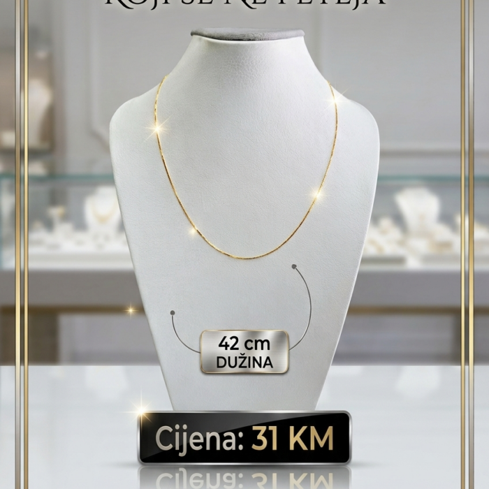 Lanac - Srebro 925 + 14k pozlata - 42 cm