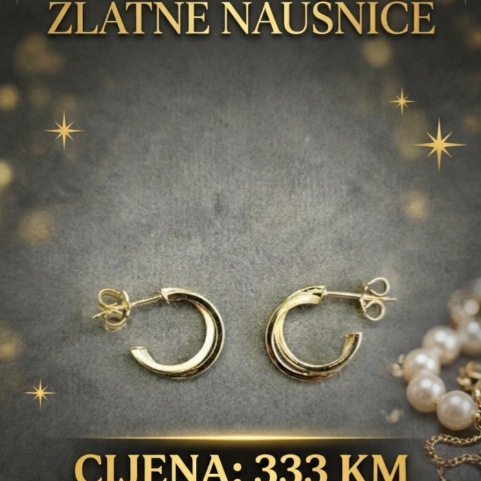 Naušnice - Zlato 585 14k - 1,5 cm