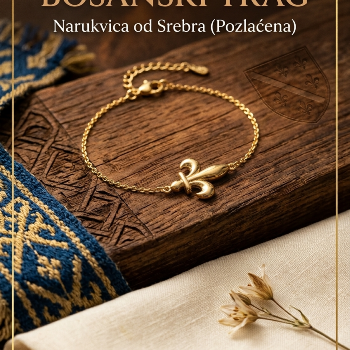 Narukvica - Srebro 925 + 14k pozlata - Podesiva