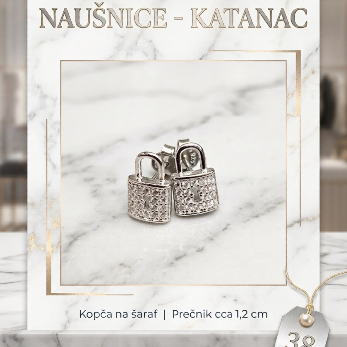Naušnice - Srebro 925 - 1,2 cm