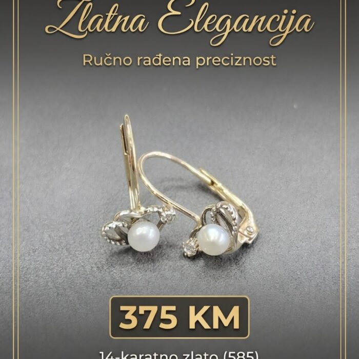 Naušnice - Zlato 585 14k - 1,6 cm