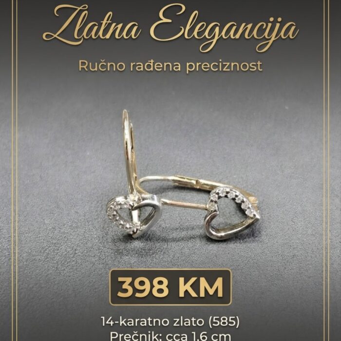 Naušnice - Zlato 585 14k - 1,6 cm